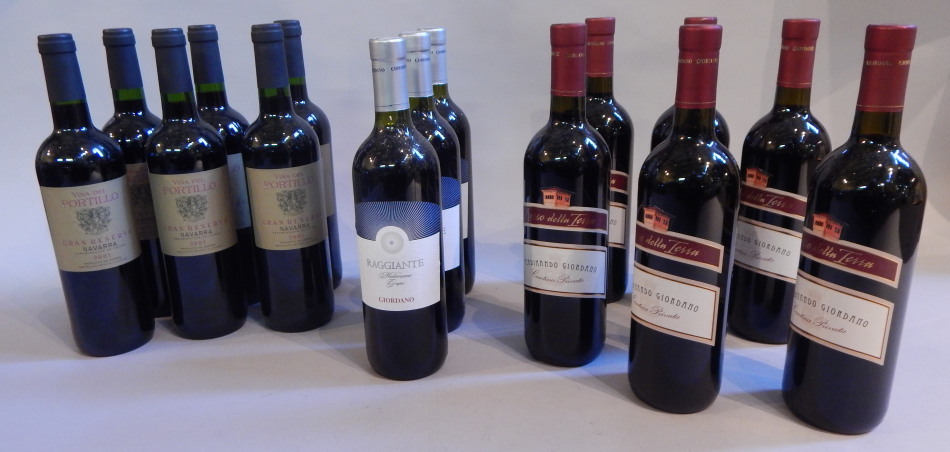 Appraisal: A mixed case of bottles of wine to include Portillo