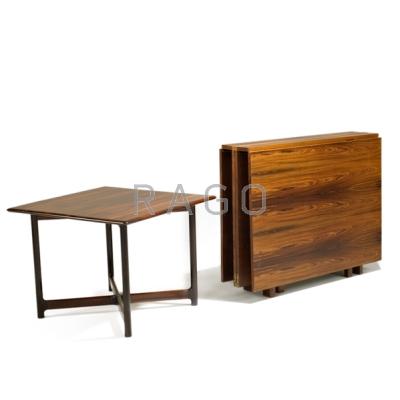 Appraisal: STYLE OF BRUNO MATHSSON Rosewood dining table and sofa table