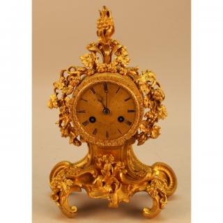 Appraisal: th C Gilt French Mantle Clock by Savory Fils th