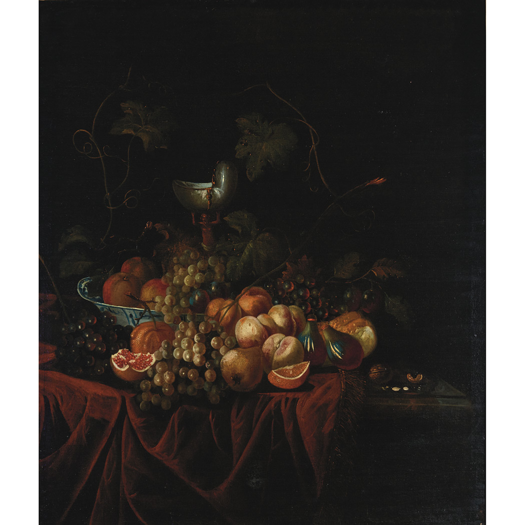 Appraisal: Flemish School th Century Still Life with Nautilus Cup Wan-li