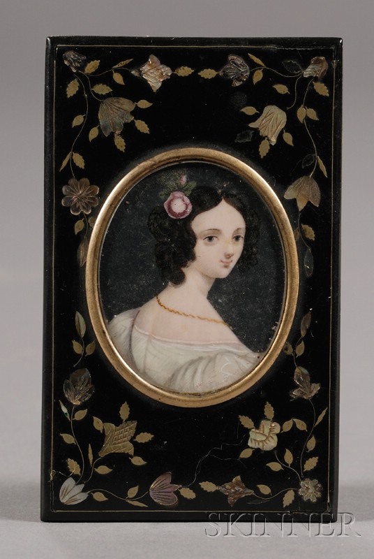 Appraisal: Portrait Miniature of a Woman With a Rose in Her