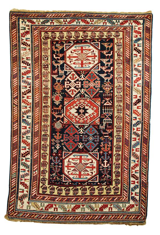 Appraisal: FINE SHIRVAN RUG Caucasus late th century feet x feet