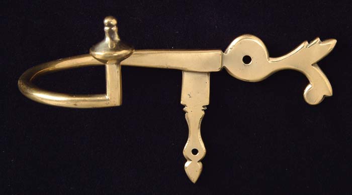 Appraisal: SIX PAIR OF BRASS CURTAIN TIE BACKS C-form with small