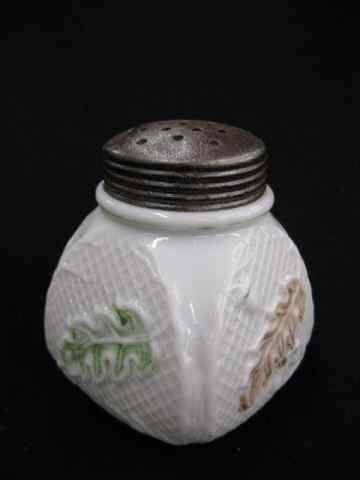 Appraisal: Northwood Victorian Art Glass Sugar Shaker ''Netted Royal Oak Acorn''