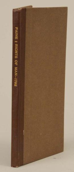 Appraisal: Thomas Paine Rights of Man Part I Description London pps