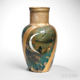 Appraisal: Rookwood Pottery Monumental Vase Glazed ceramic Possibly Albert Valentien Cincinnati