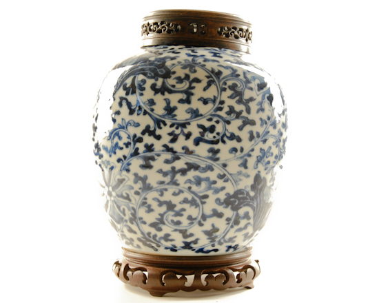 Appraisal: A Late th C Chinese Ginger Jar blue and white