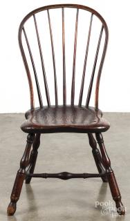 Appraisal: Pennsylvania hoopback Windsor side chair ca probably Lancaster