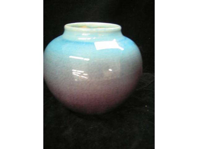 Appraisal: Pisgah Forest North Carolina Pottery Vase dated rich turquoise wine