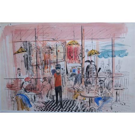 Appraisal: American School th Century i Coney Island ii Cafe Scene