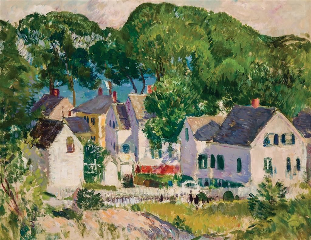 Appraisal: GIFFORD BEAL American - Houses in Sunlight Gloucester c oil