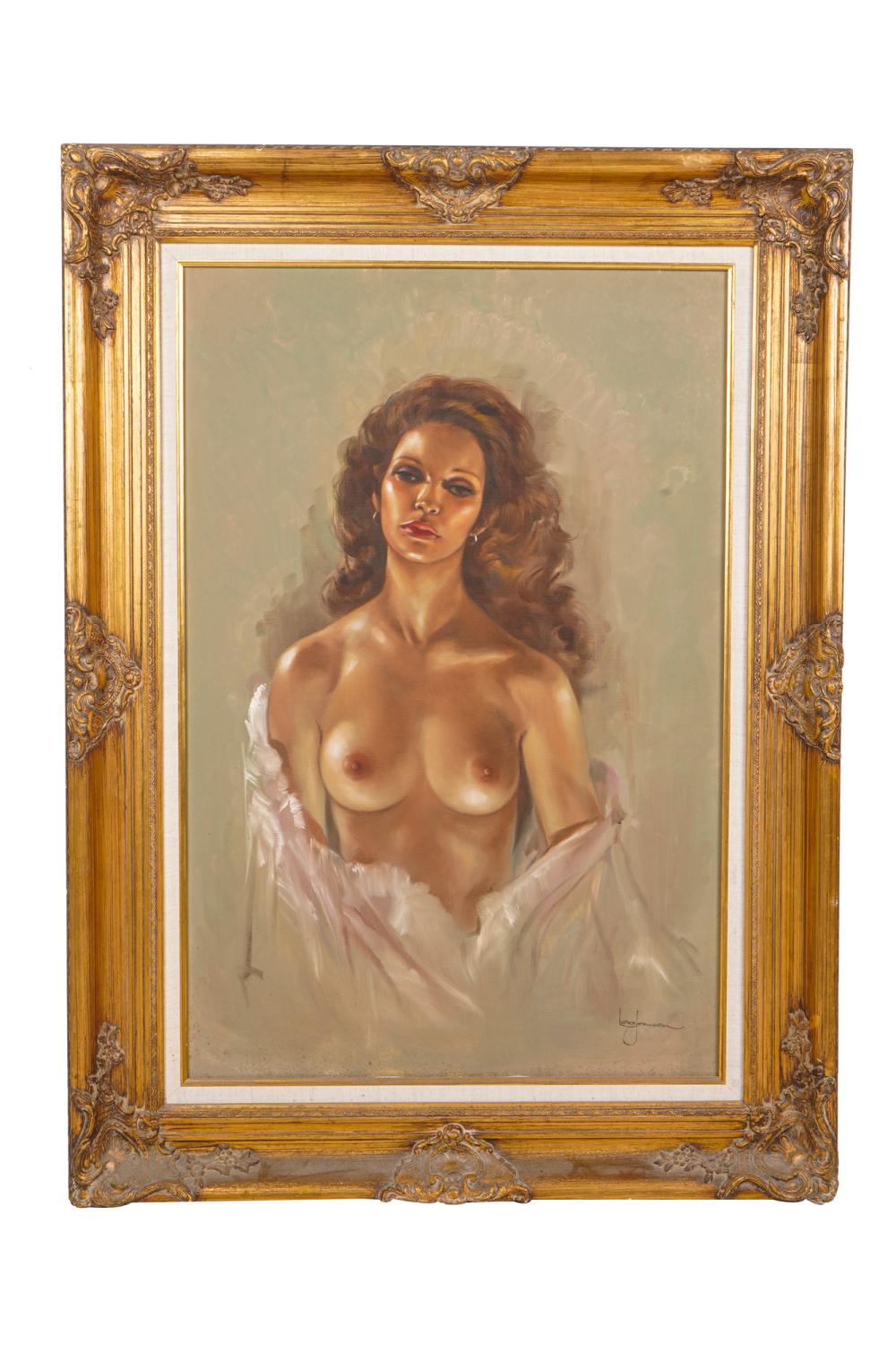 Appraisal: LEO JANSEN - NUDE WOMAN oil on canvas signed lower