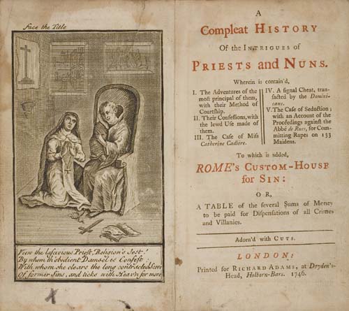 Appraisal: ANTI-CATHOLICA A Compleat History of the Intrigues of Priests and