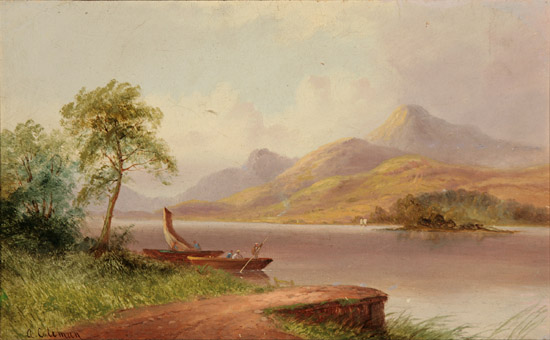 Appraisal: Attributed to Alfred Coleman American - Boating on a Mountain