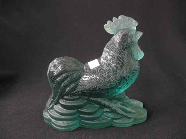 Appraisal: Art Glass Figurine of a Rooster Pate de Verre style