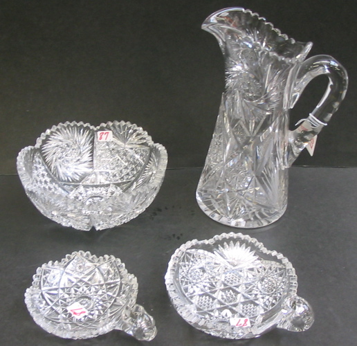 Appraisal: A GROUP OF FOUR AMERICAN BRILLIANT CUT CRYSTAL a water