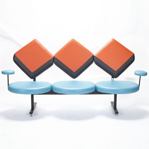 Appraisal: Stefan Sewinski Canadian - Three Seat Sofa c of geometric