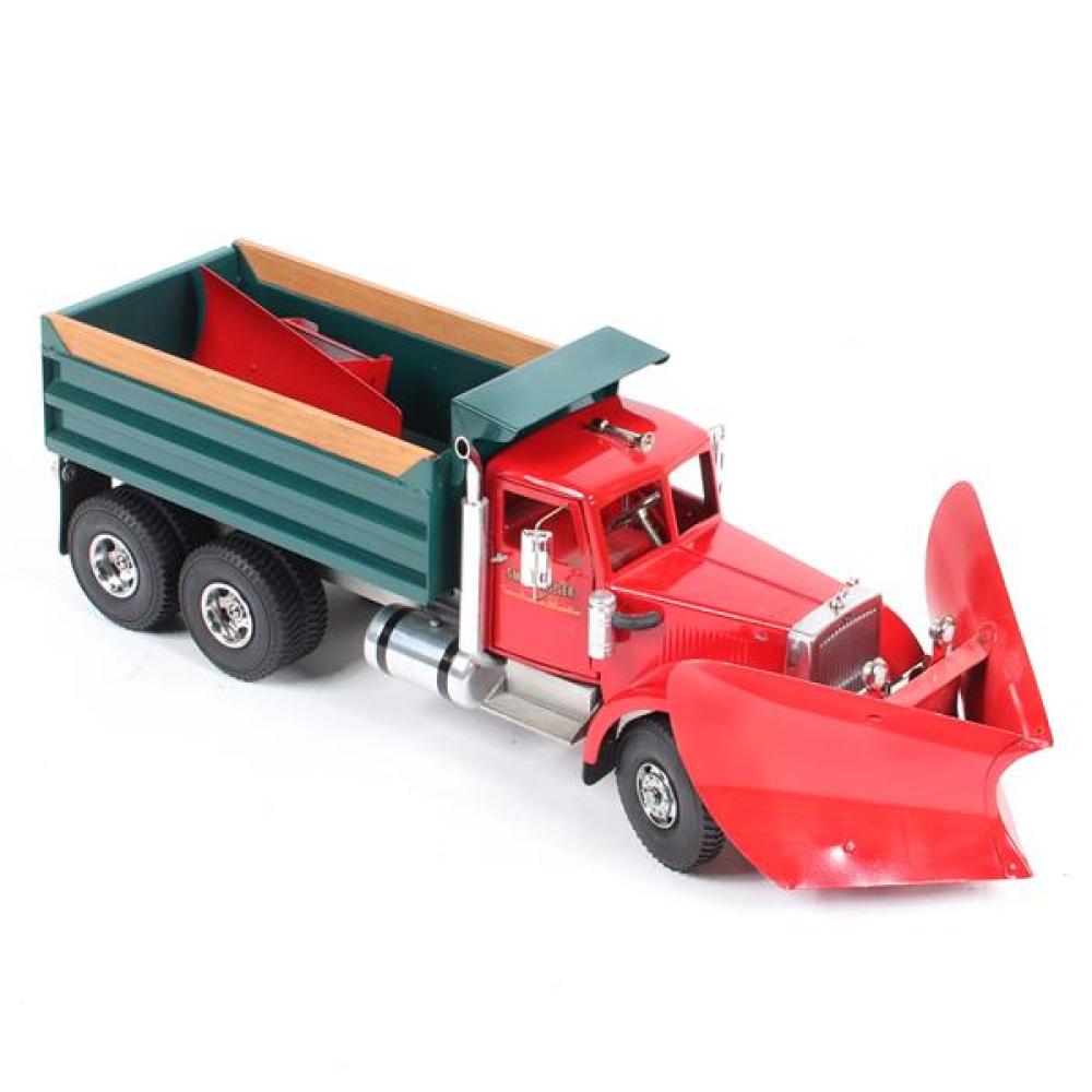 Appraisal: SMITH MILLER 'MACK' PRESSED STEEL RED SNOWPLOW AND GREEN TOY