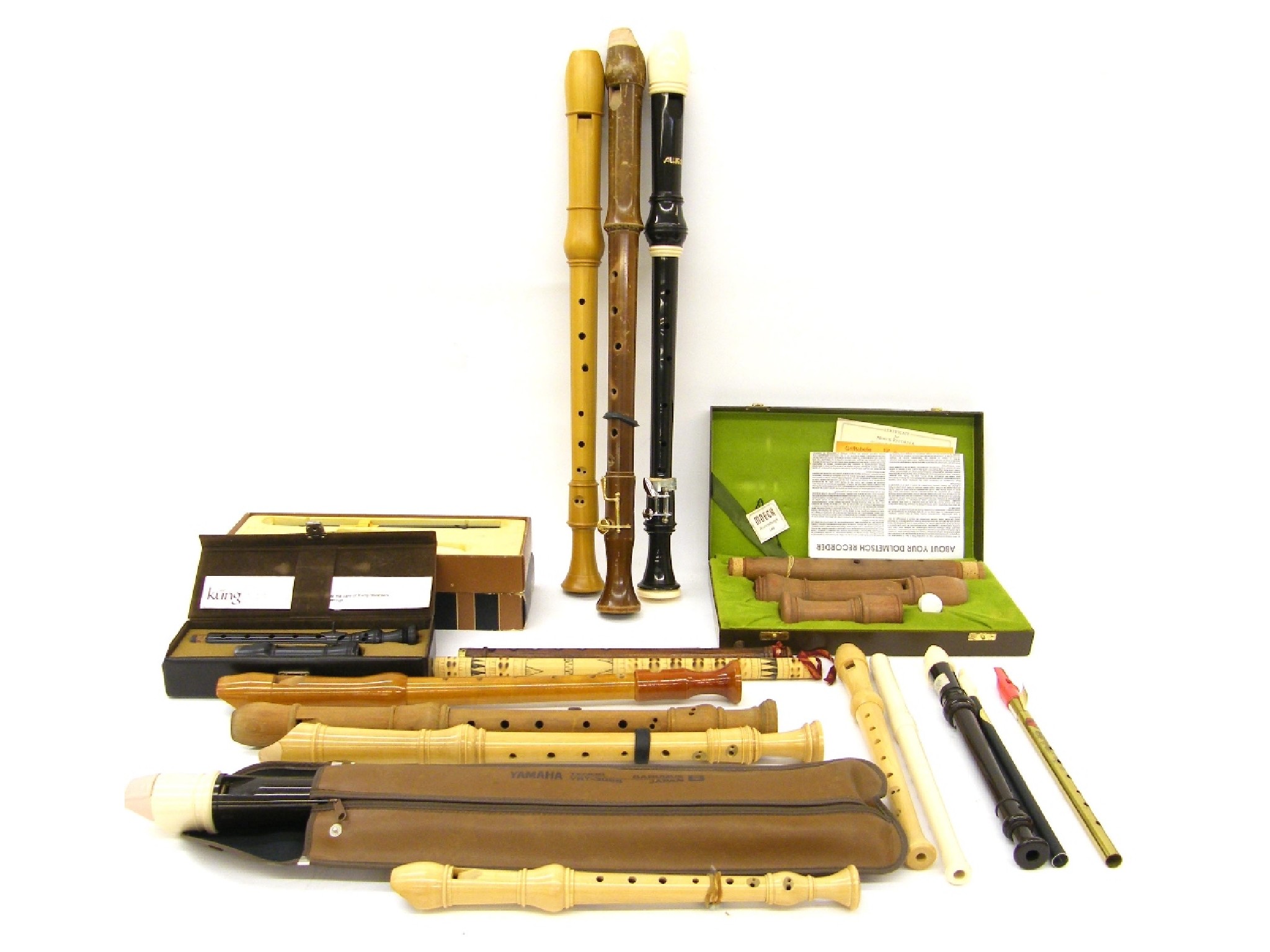 Appraisal: Collection of recorders to include examples by Yamaha Kung Moeck