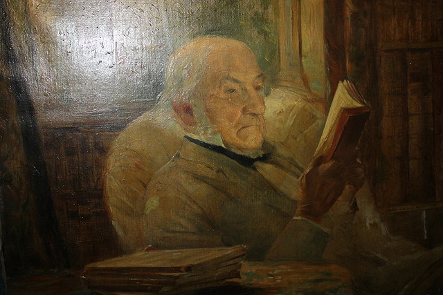 Appraisal: th Century English SchoolA study of an older gentleman reading