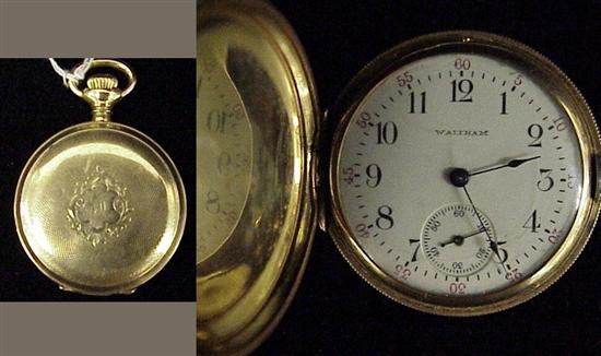 Appraisal: WATCH O size Waltham pocket watch c jewel movement K