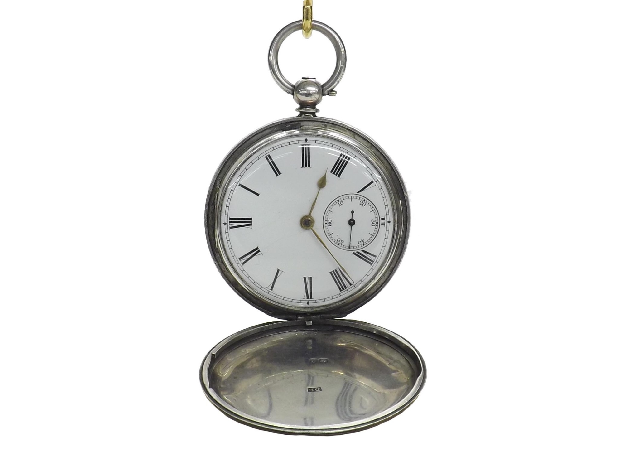 Appraisal: Silver fusee lever hunter pocket watch London signed W Clarke