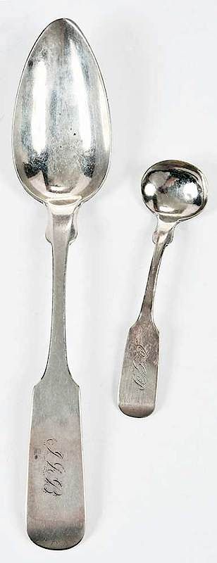 Appraisal: Two Columbia South Carolina Coin Silver Spoons American th century