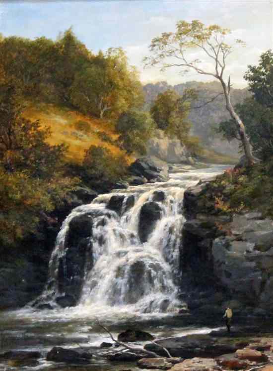 Appraisal: Edmund Gill - oil on wooden panel 'Fall on the