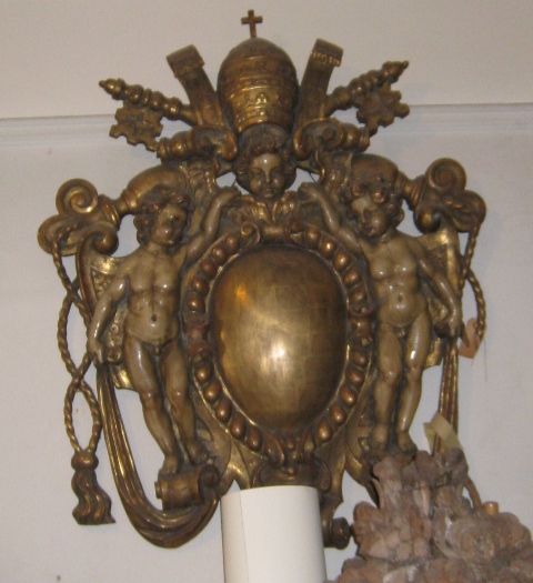 Appraisal: Italian Baroque Style Painted and Parcel Gilt Coat of Arms