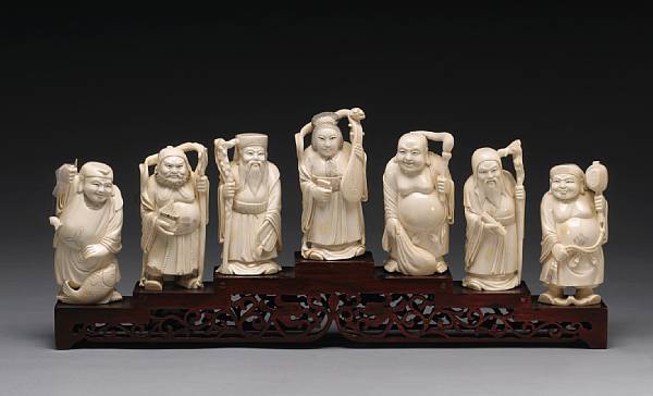 Appraisal: A set of ivory carvings of the Shichifukujin th Century