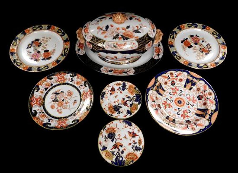 Appraisal: English Imari pattern porcelain various makers details include large lidded