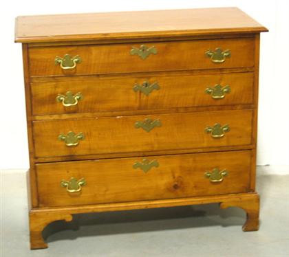 Appraisal: Federal cherry chest of drawers circa Rectangular molded top above