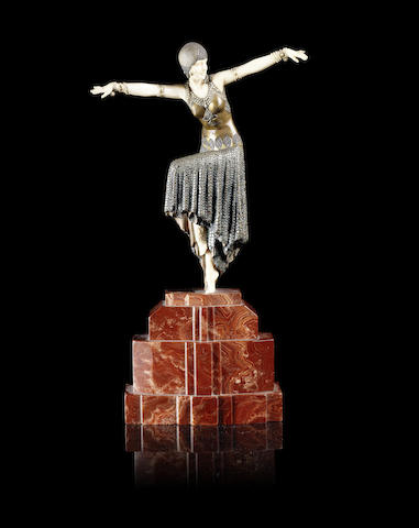 Appraisal: Demetre Chiparus - 'Shimmer' An Art Deco Bronze and Ivory