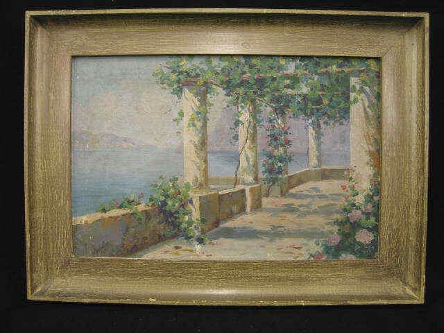 Appraisal: Guido Odierna Oil on Canvas coast of Capri well listed