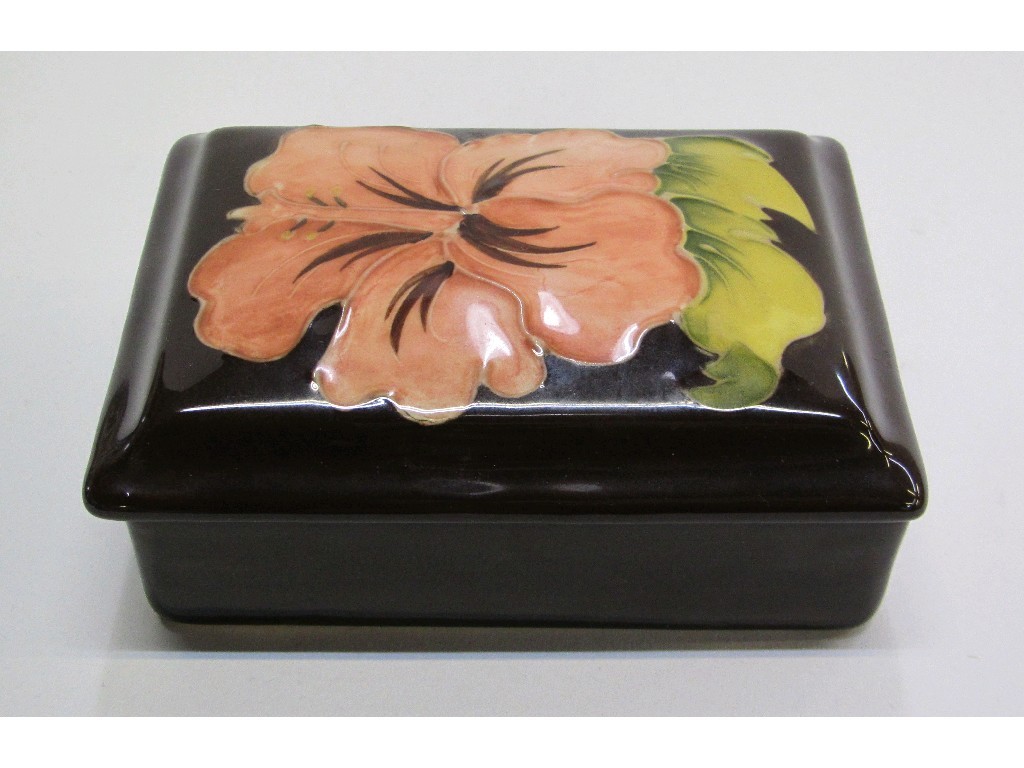 Appraisal: Moorcroft 'Hibiscus' box and cover