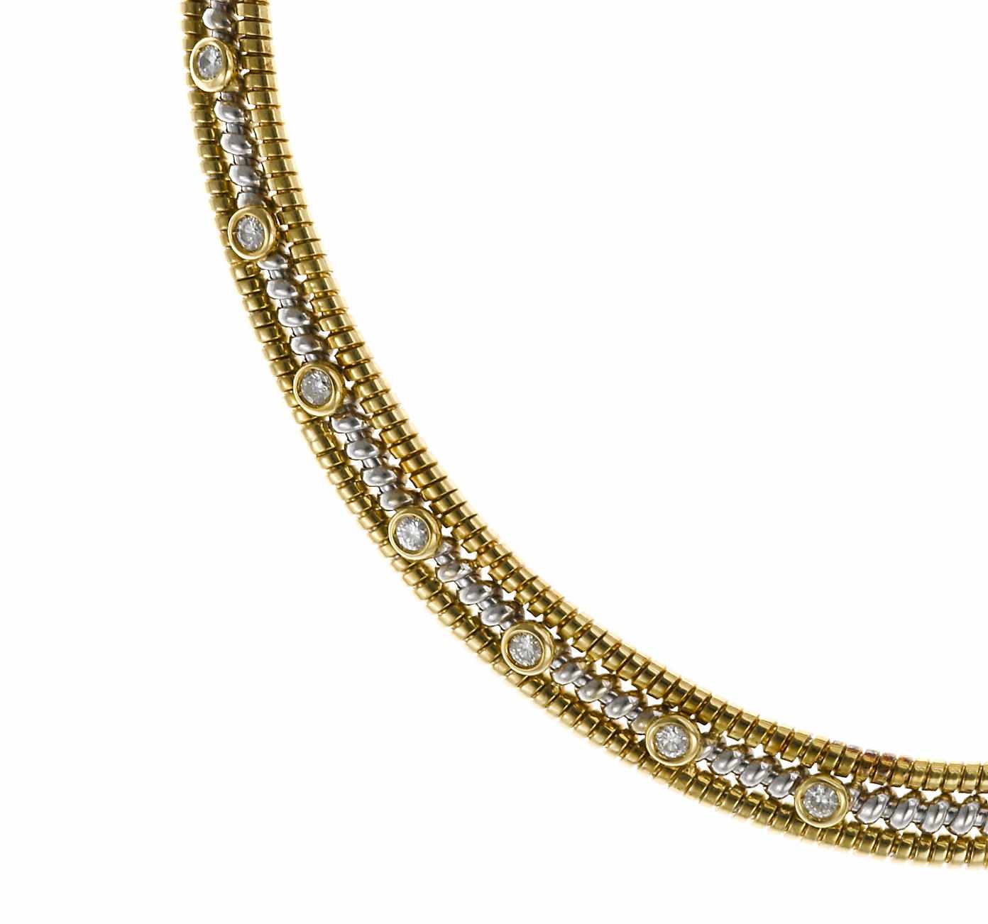 Appraisal: A diamond collar necklace estimated total diamond weight carat weighing