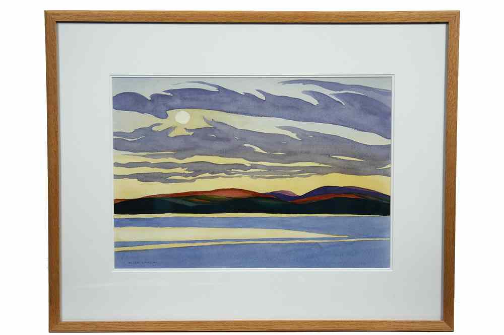 Appraisal: WATERCOLOR - 'Earth Sea and Sky' by Ellen Church Maine