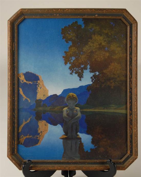 Appraisal: Maxfield Parrish Print Evening in period frame x