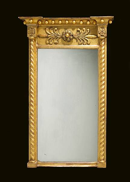 Appraisal: A Regency giltwood pier mirror second quarter th century The