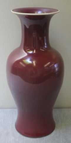 Appraisal: Vintage Asian Sang De Boeuf Vase From a New Rochelle