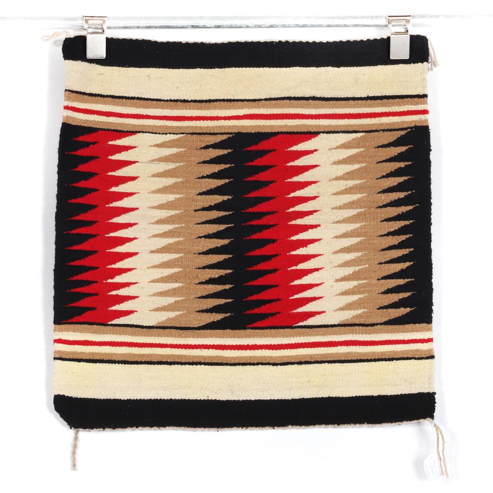 Appraisal: MARGARET WILLIE NATIVE AMERICAN NAVAJO INDIAN WOVEN SADDLE BLANKET X