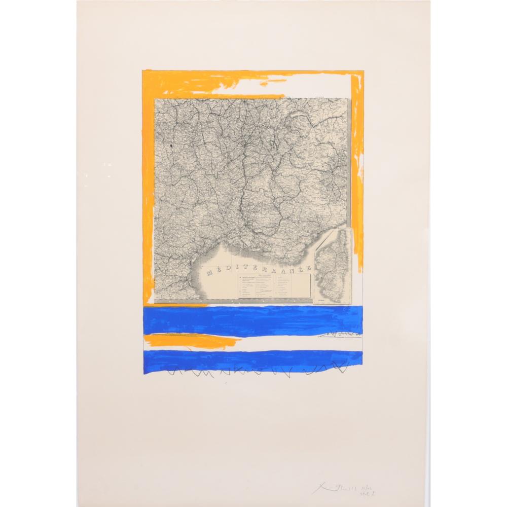 Appraisal: ROBERT MOTHERWELL AMERICAN - MEDITERRANEAN STATE II YELLOW LITHOGRAPH FROM