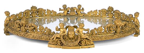 Appraisal: An impressive Napoleon III gilt bronze surtout de table mid