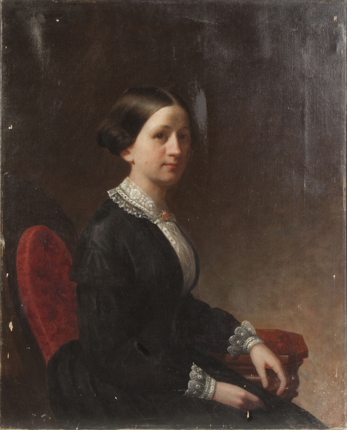 Appraisal: Portrait of a Young Lady in a Victorian Chair th