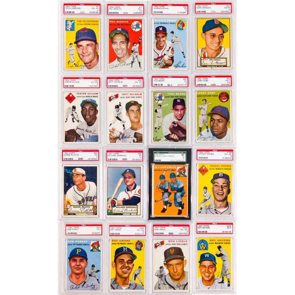 Appraisal: AND TOPPS BASEBALL PSA ASSORTMENT PSA and an SGC graded