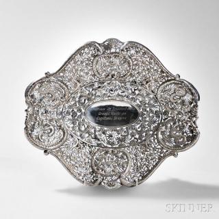 Appraisal: Chinese Export Silver Dish Shanghai late th early th century