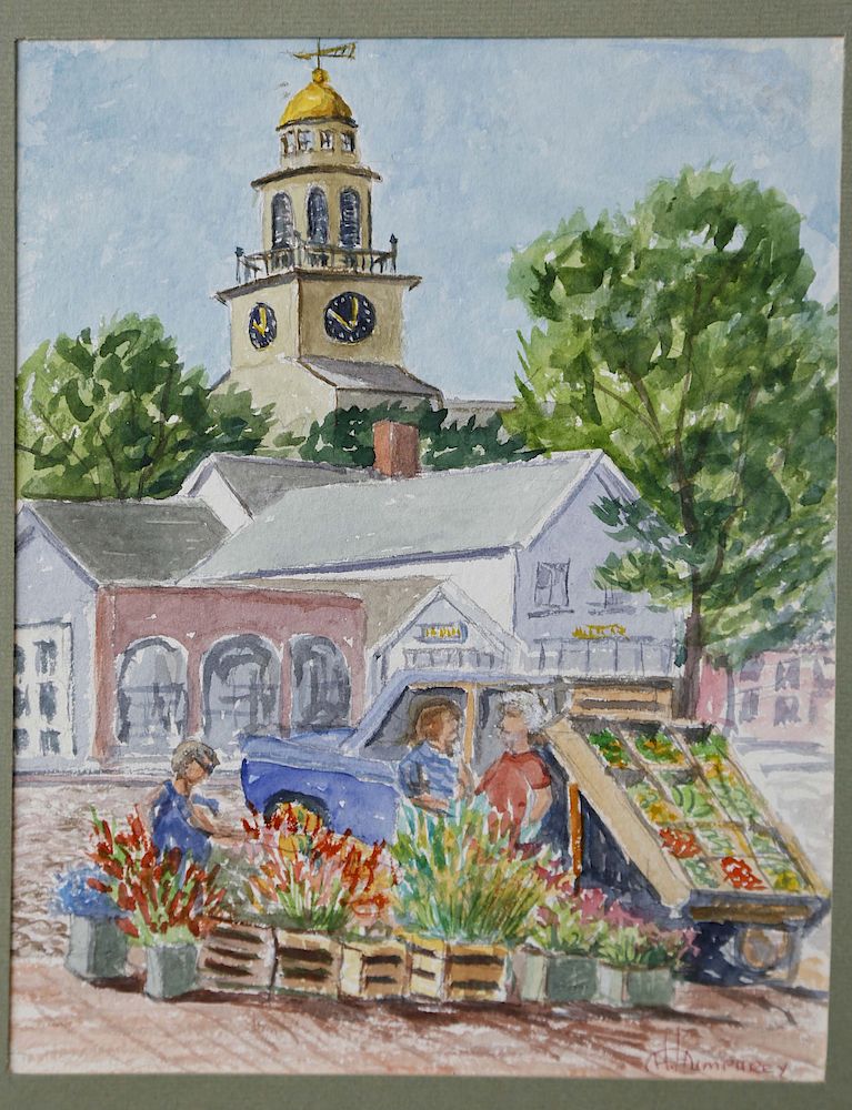 Appraisal: Harold Humphrey Watercolor on Paper Nantucket - Corn Cobbles Harold