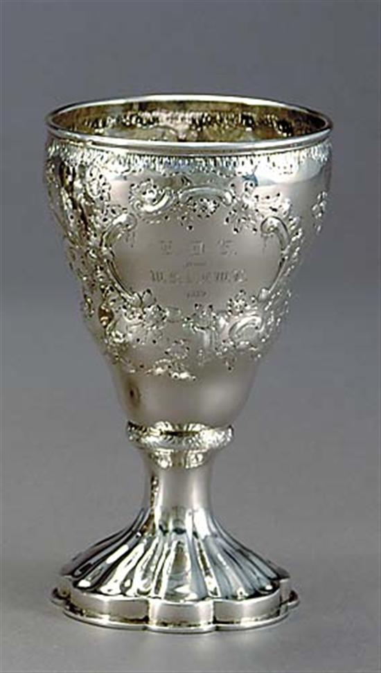 Appraisal: American coin silver goblet Bigelow Bros Kennard Boston MA circa