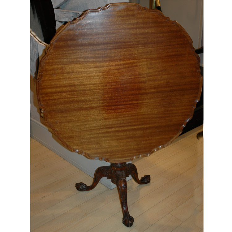 Appraisal: George III Style Mahogany Tilt-Top Tea Table Height inches diameter