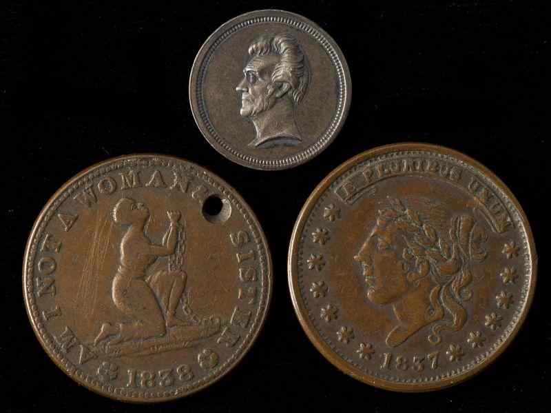 Appraisal: Jackson Inaugural Medal and Period Tokensas follows Andrew Jackson Medal